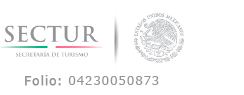 Numero de folio en Sectur